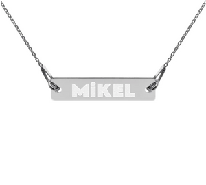 MiKEL Silver Bar Chain Necklace