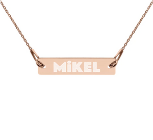 MiKEL Silver Bar Chain Necklace