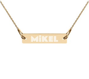 MiKEL Silver Bar Chain Necklace