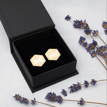 Load image into Gallery viewer, MiKEL Sterling Silver Hexagon Stud Earrings