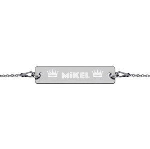 MiKEL Silver Bar Chain Bracelet