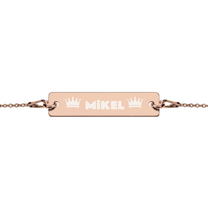 MiKEL Silver Bar Chain Bracelet