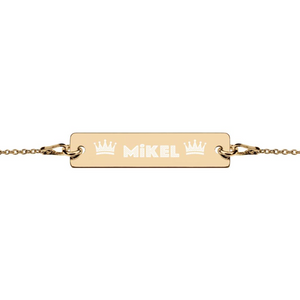 MiKEL Silver Bar Chain Bracelet