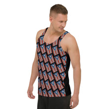 Load image into Gallery viewer, MiKEL P.R Flag Bandana Unisex Tank Top Blk