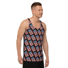 Load image into Gallery viewer, MiKEL P.R Flag Bandana Unisex Tank Top Blk