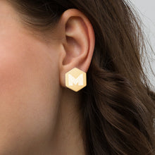 Load image into Gallery viewer, MiKEL Sterling Silver Hexagon Stud Earrings