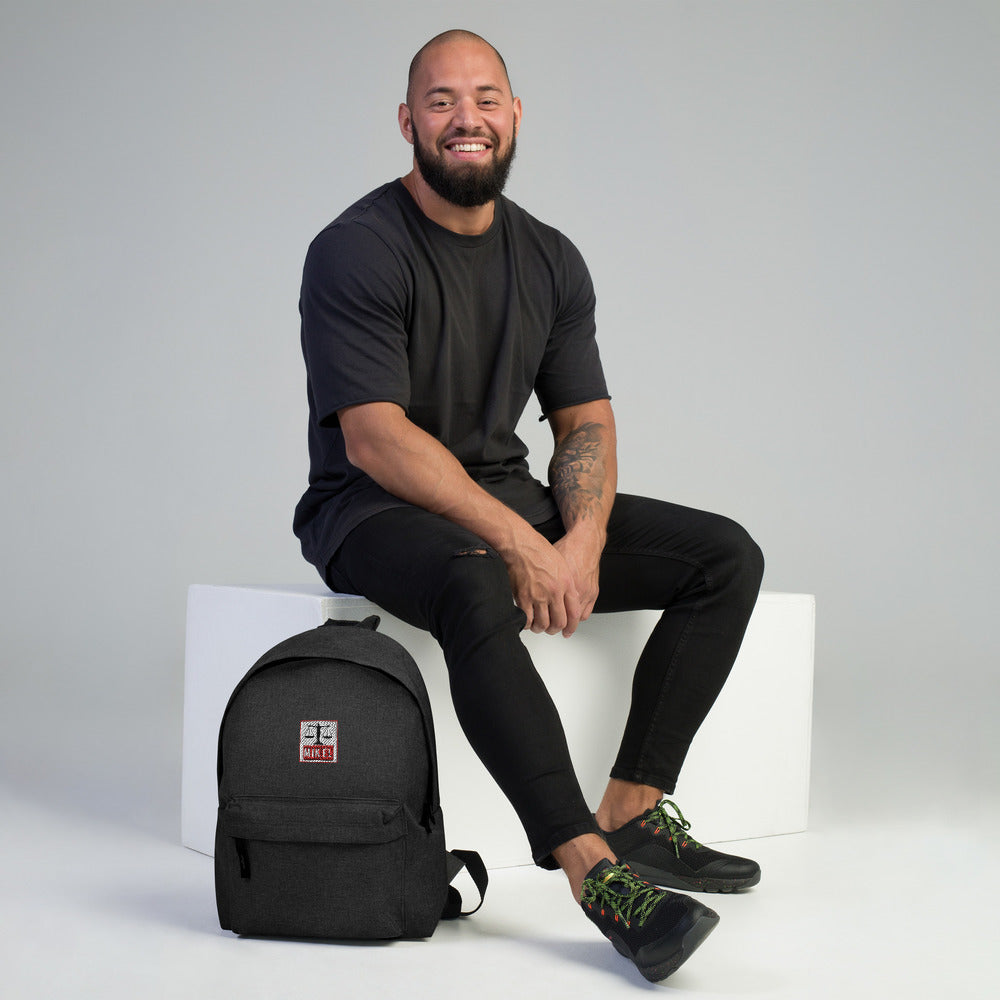 MiKEL Logo Embroidered Backpack