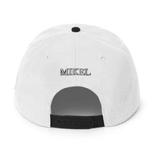 Load image into Gallery viewer, MiKEL Logo White Snapback&#39;s