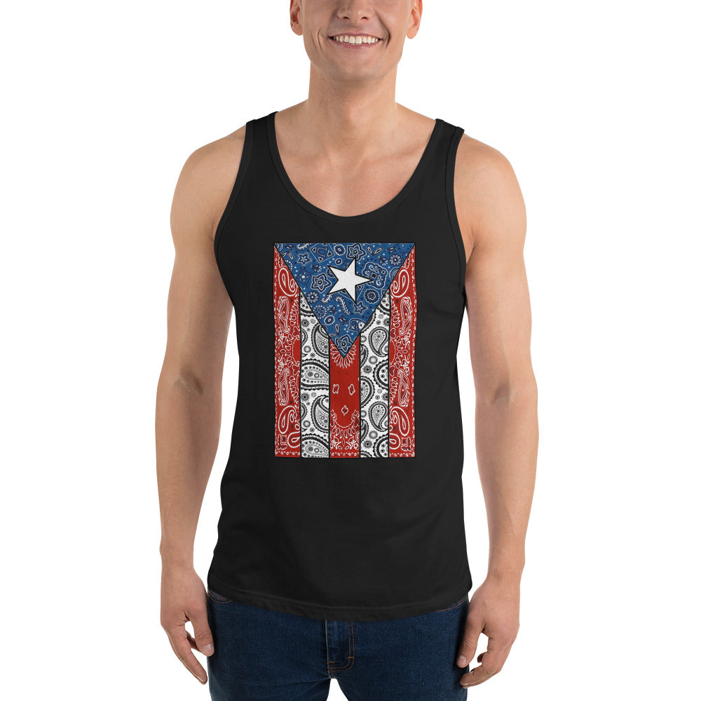 MiKEL P.R Flag Bandana Unisex Tank Top